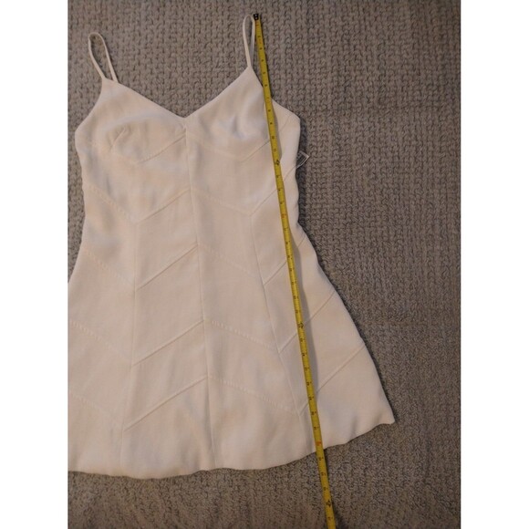 GB V Neck Sleeveless flared Bottom dress white Beachy Boho Cottage Core - Picture 9 of 11